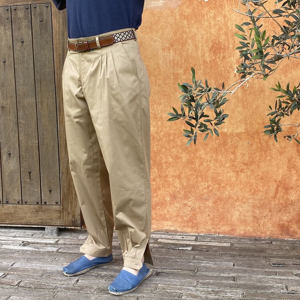 Hombre-Gabardina-Beige-Entero-Frente